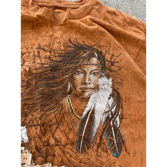 Vintage Native American Art‎ Shirt Mens Extra Large Royal Gorge Colorado 90s Tee - Picture 3 of 11